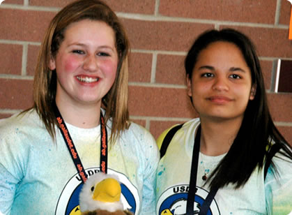 Katelyn and BreAna from the Utah School for the Deaf