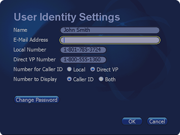 UserIdentity Settings